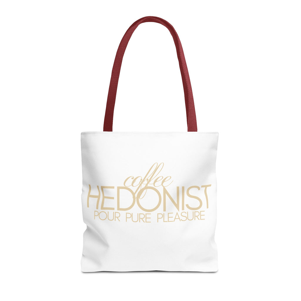 Coffee Hedonist Tote Bag – Funny Coffee Lover Canvas Tote, AOP