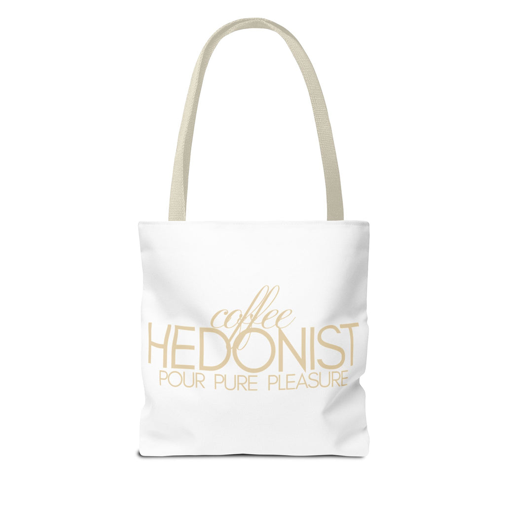 Coffee Hedonist Tote Bag – Funny Coffee Lover Canvas Tote, AOP