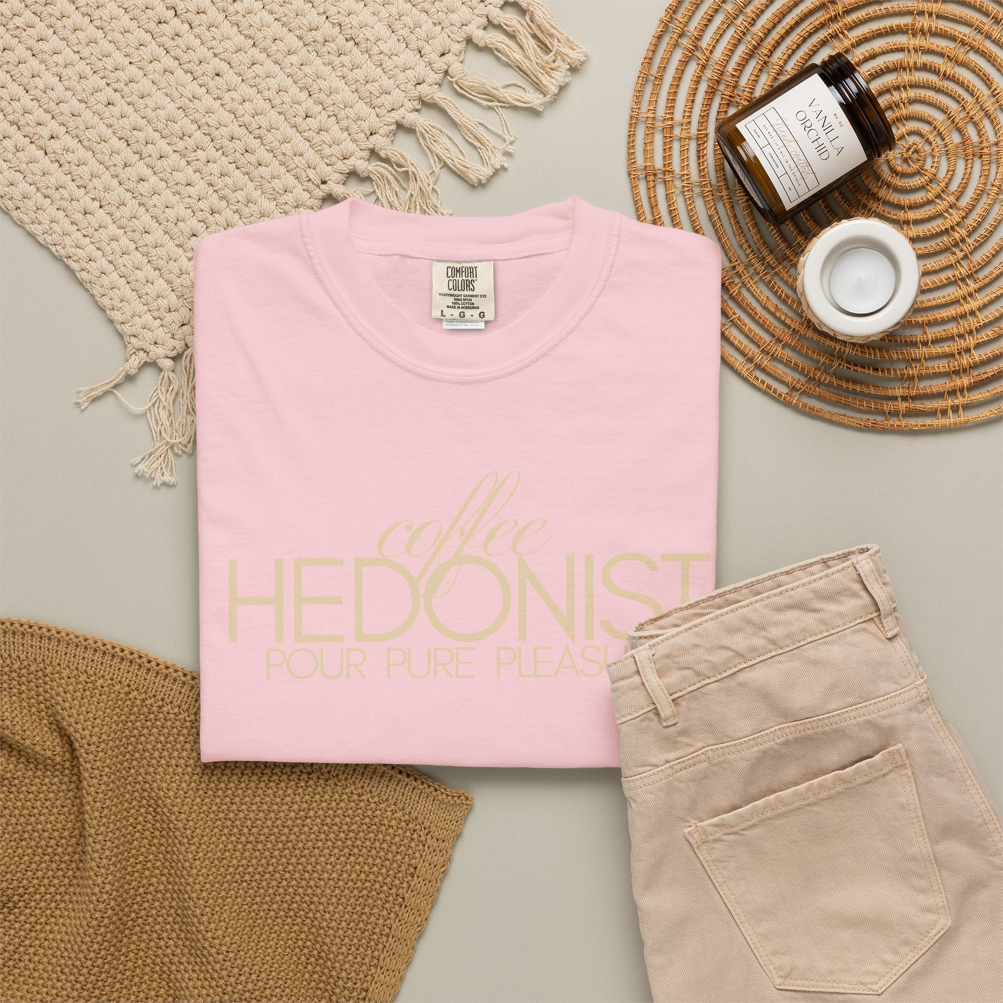 Coffee Hedonist T-Shirt — Retro Script Coffee Lover Tee