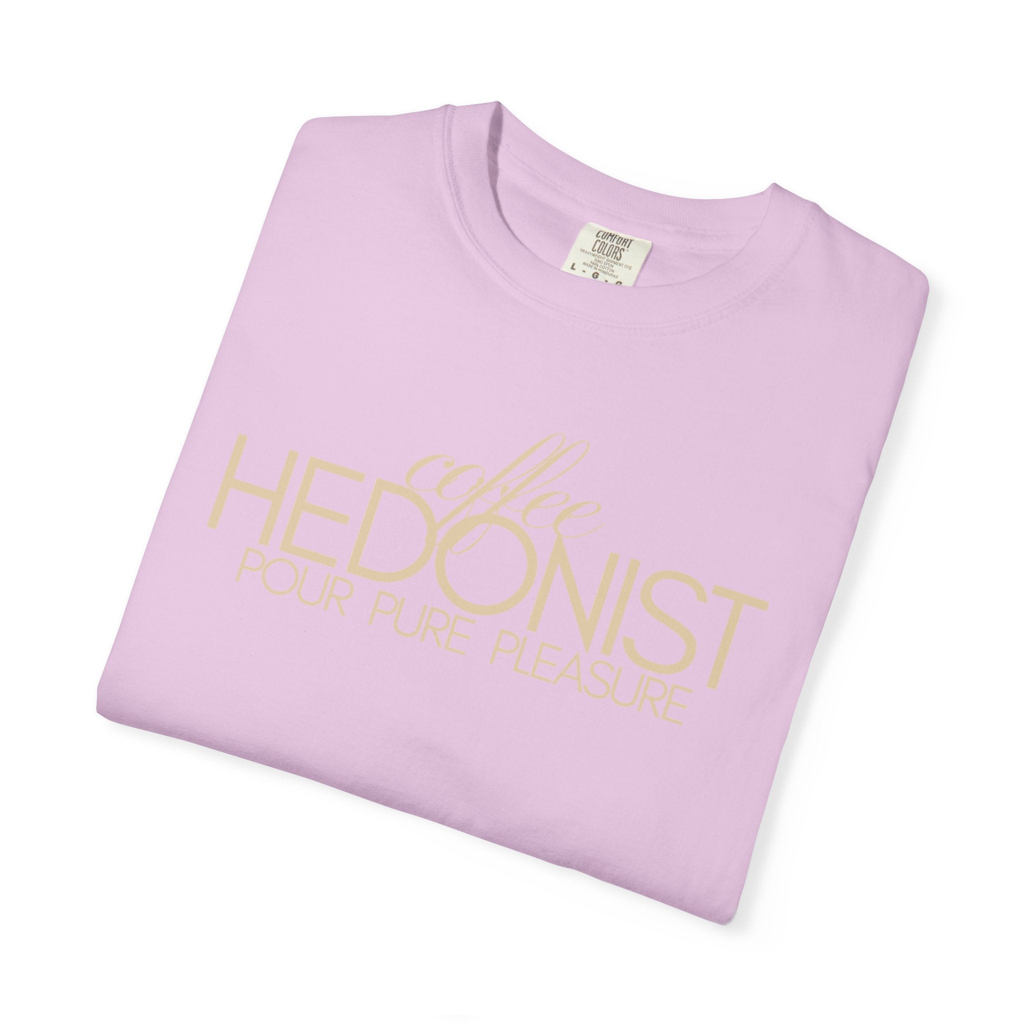 Coffee Hedonist T-Shirt — Retro Script Coffee Lover Tee