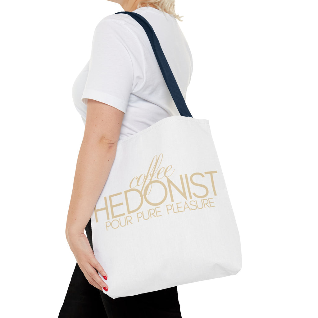 Coffee Hedonist Tote Bag – Funny Coffee Lover Canvas Tote, AOP