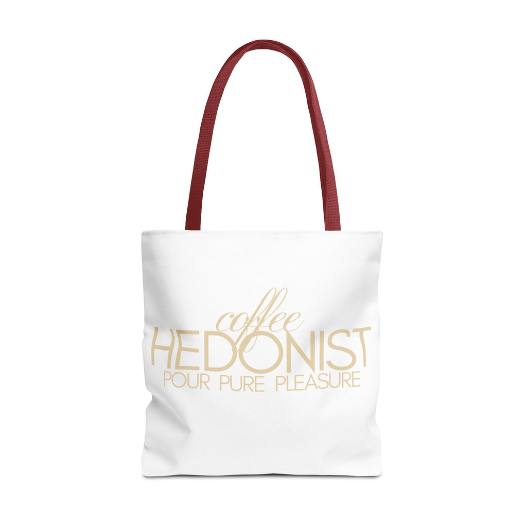 Coffee Hedonist Tote Bag – Funny Coffee Lover Canvas Tote, AOP