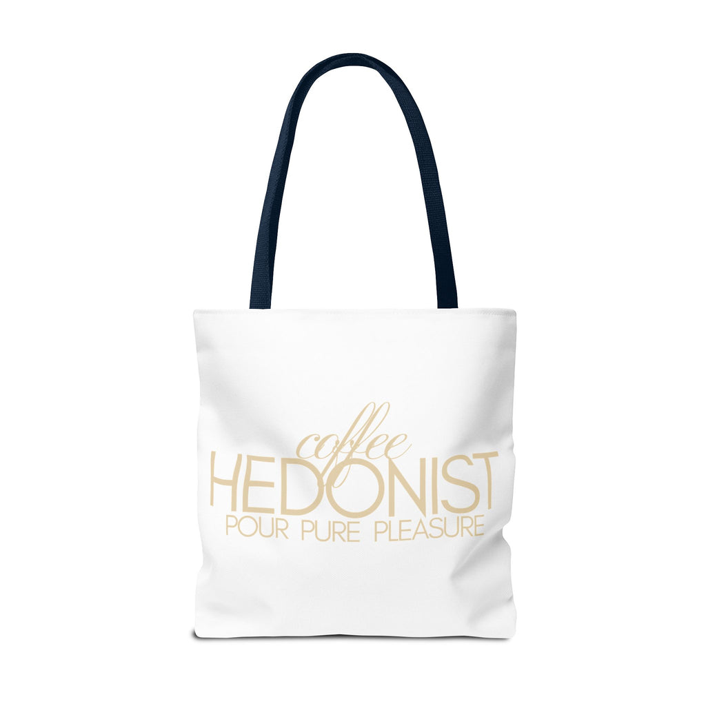Coffee Hedonist Tote Bag – Funny Coffee Lover Canvas Tote, AOP