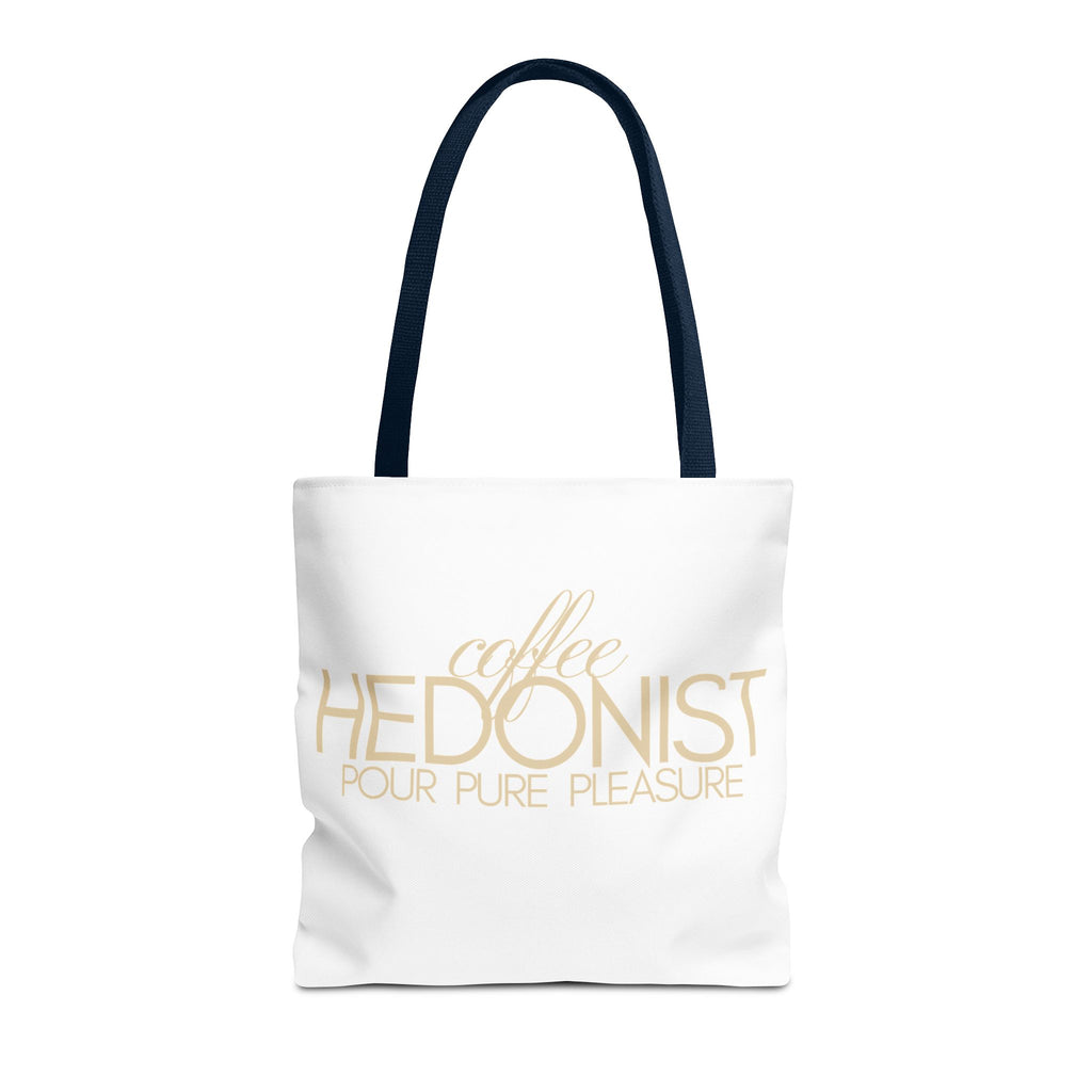 Coffee Hedonist Tote Bag – Funny Coffee Lover Canvas Tote, AOP