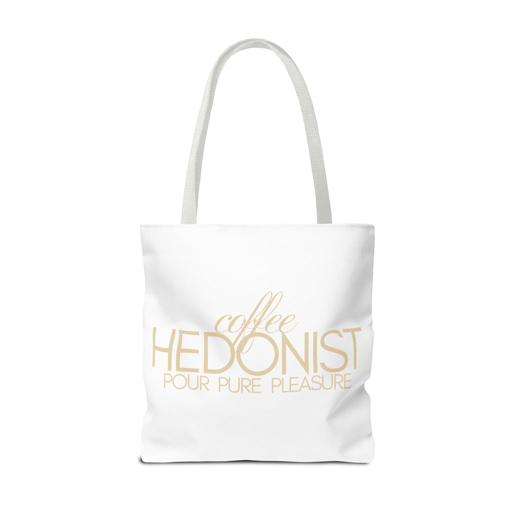 Coffee Hedonist Tote Bag – Funny Coffee Lover Canvas Tote, AOP