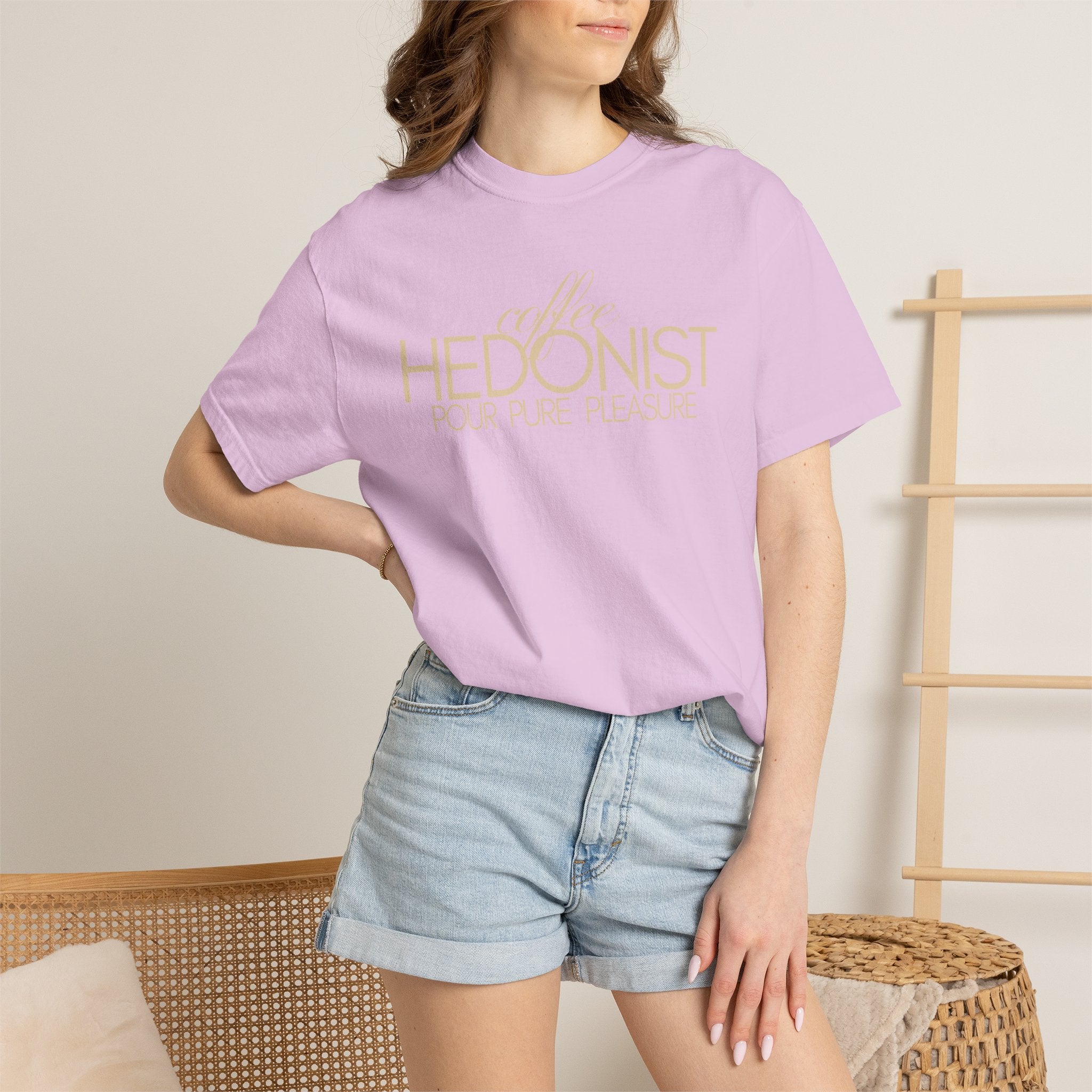 Coffee Hedonist T-Shirt — Retro Script Coffee Lover Tee