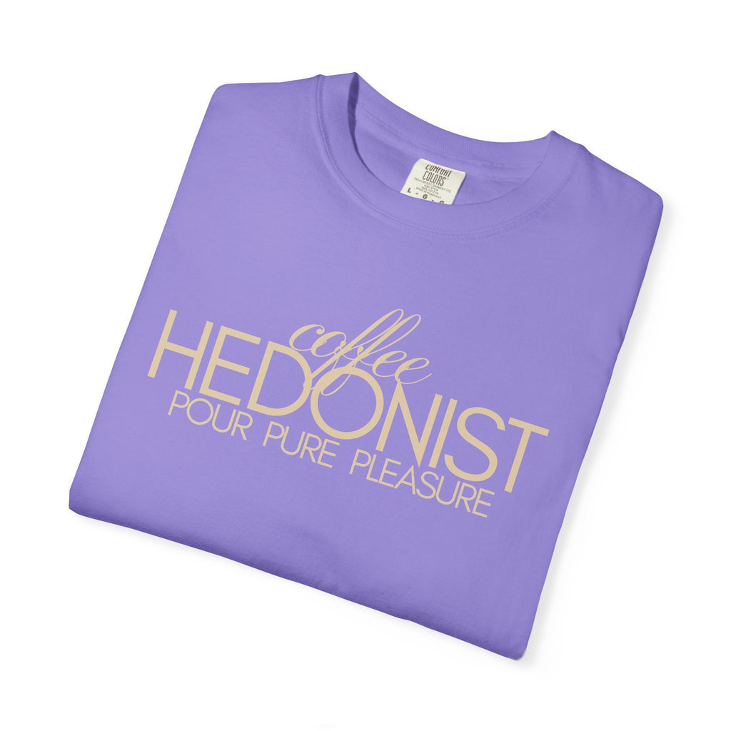 Coffee Hedonist T-Shirt — Retro Script Coffee Lover Tee