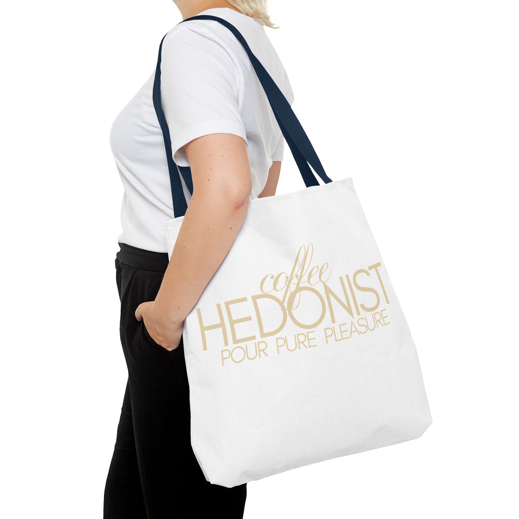 Coffee Hedonist Tote Bag – Funny Coffee Lover Canvas Tote, AOP