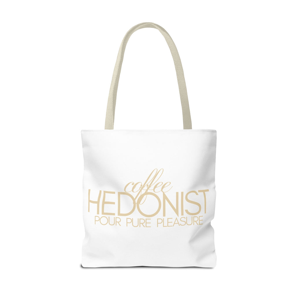 Coffee Hedonist Tote Bag – Funny Coffee Lover Canvas Tote, AOP