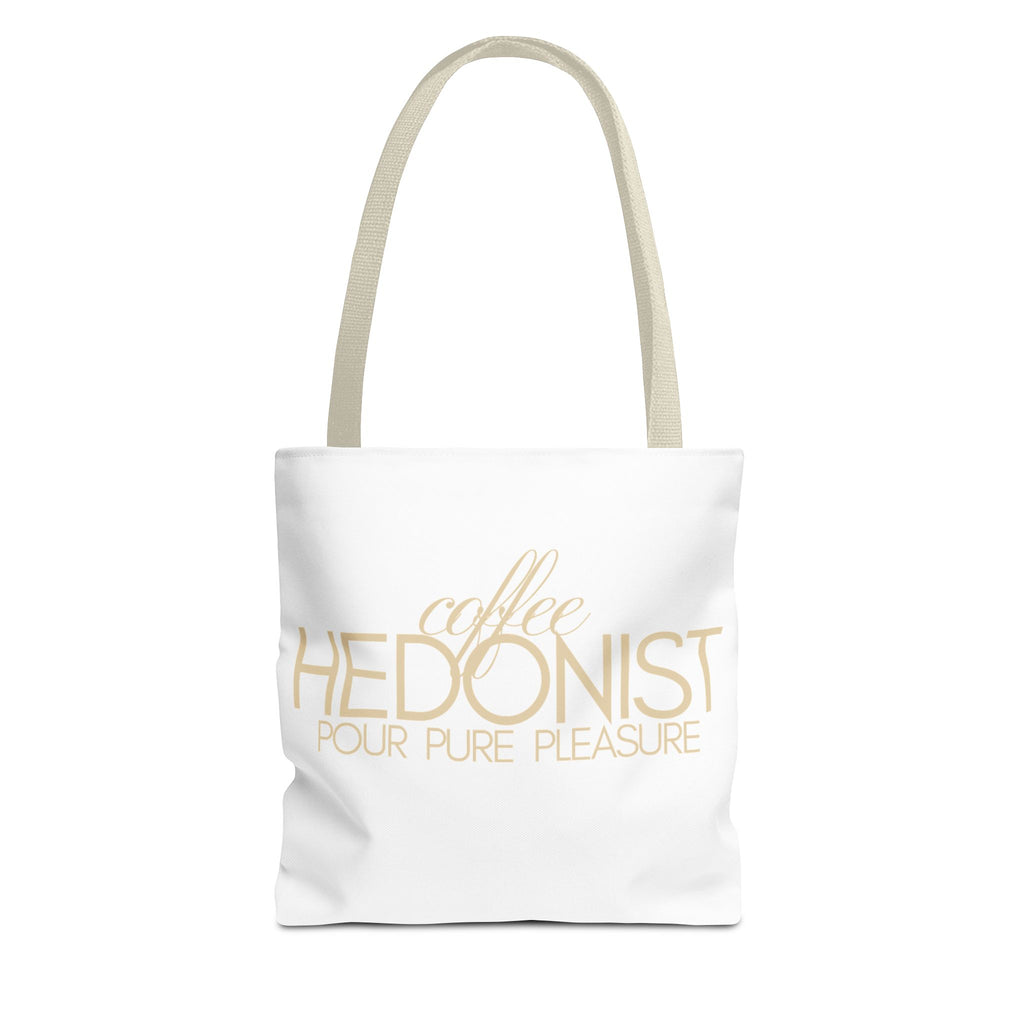 Coffee Hedonist Tote Bag – Funny Coffee Lover Canvas Tote, AOP