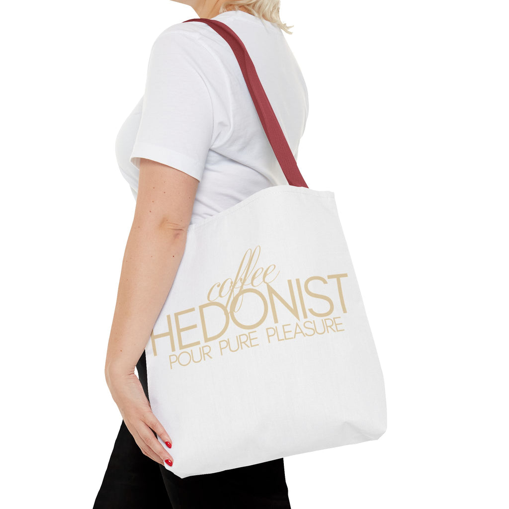 Coffee Hedonist Tote Bag – Funny Coffee Lover Canvas Tote, AOP