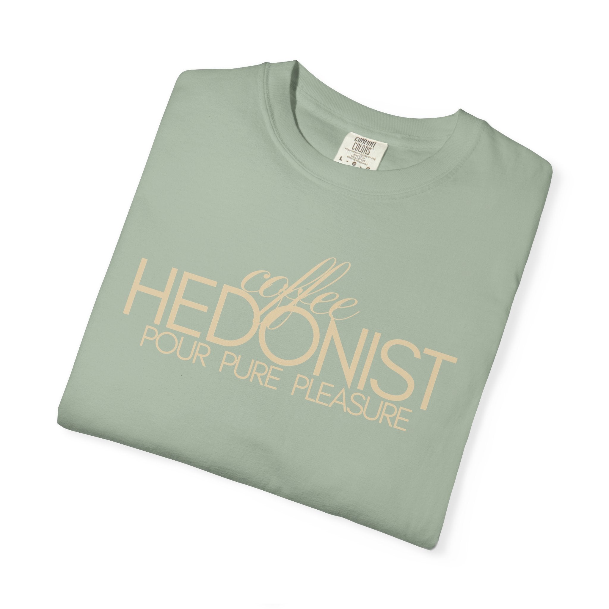 Coffee Hedonist T-Shirt — Retro Script Coffee Lover Tee