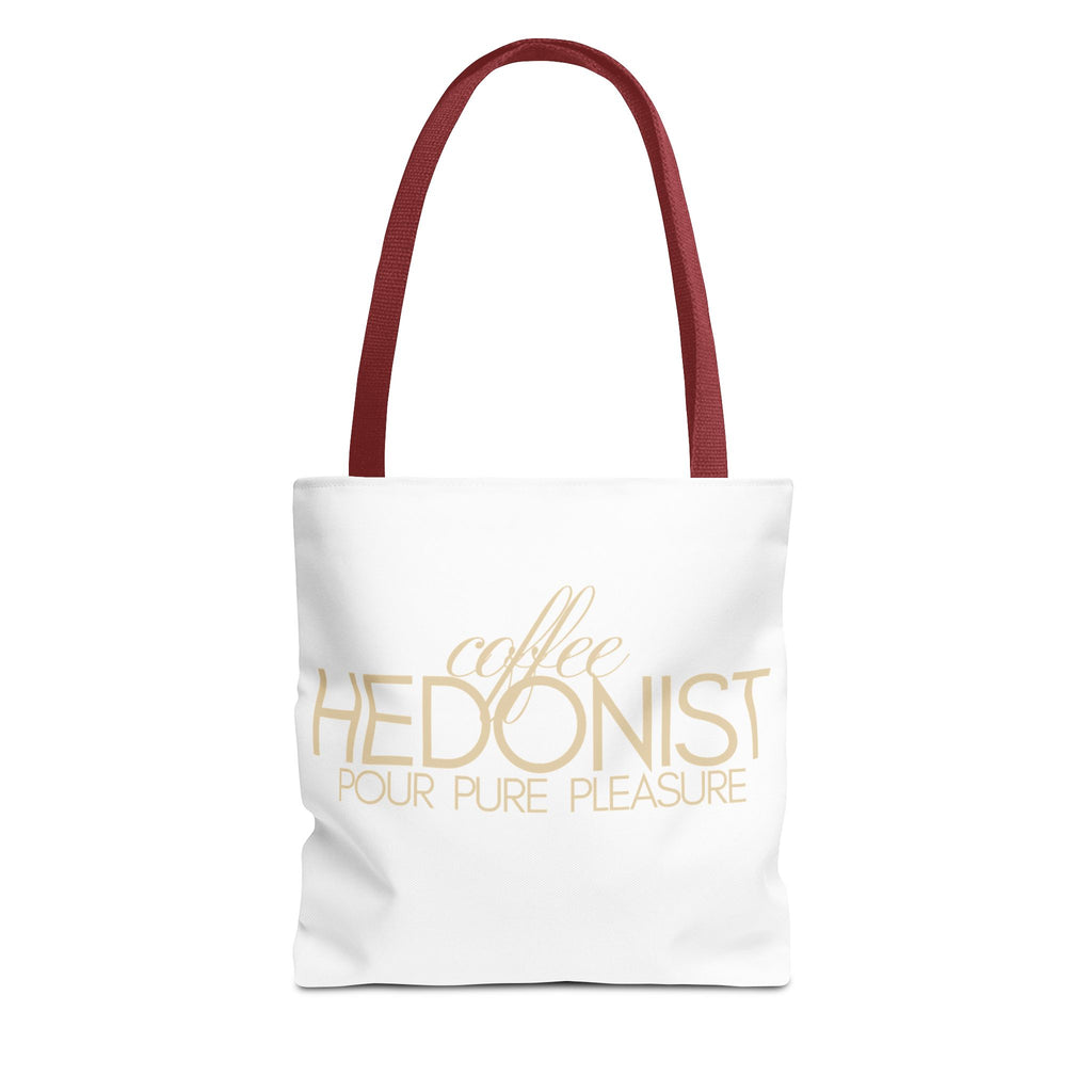 Coffee Hedonist Tote Bag – Funny Coffee Lover Canvas Tote, AOP