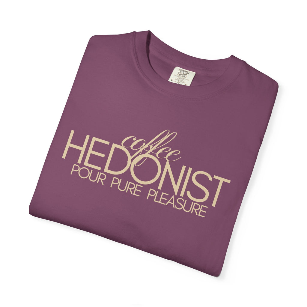 Coffee Hedonist T-Shirt — Retro Script Coffee Lover Tee