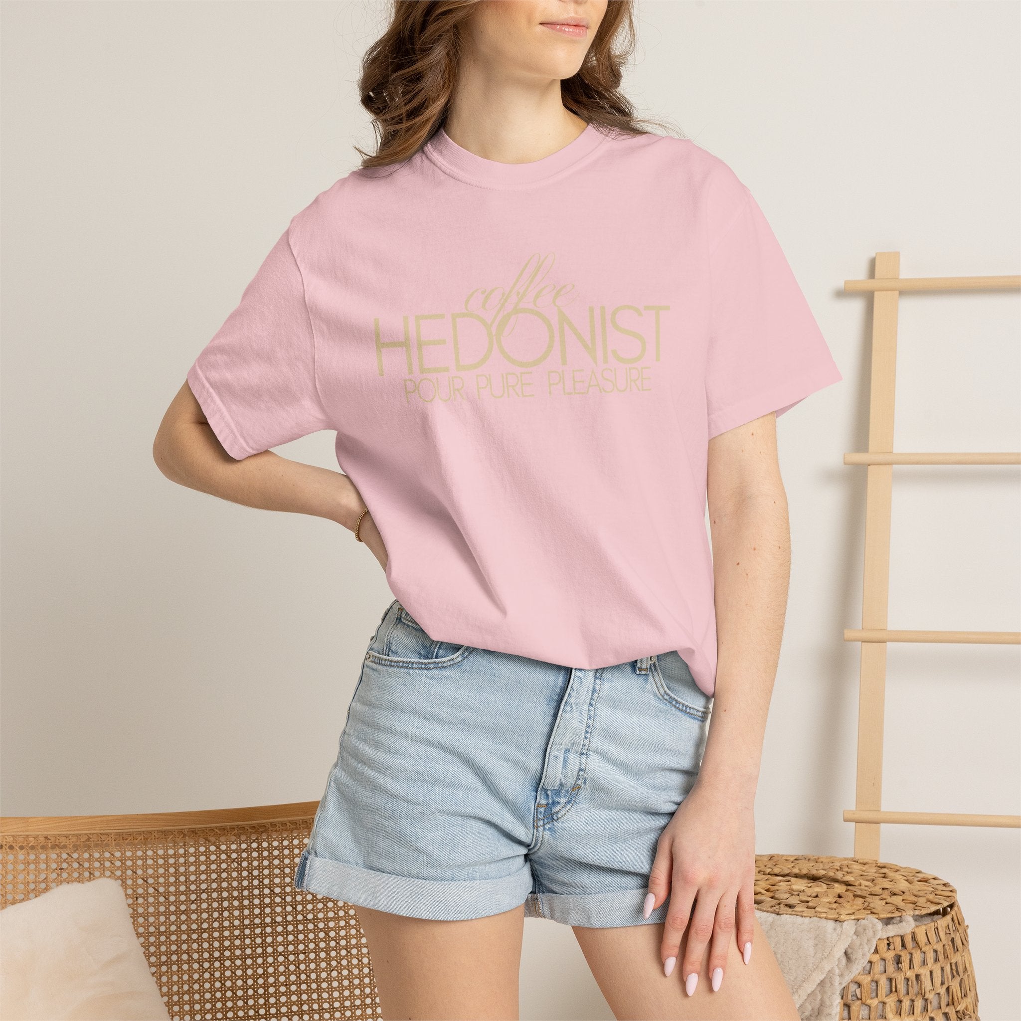 Coffee Hedonist T-Shirt — Retro Script Coffee Lover Tee