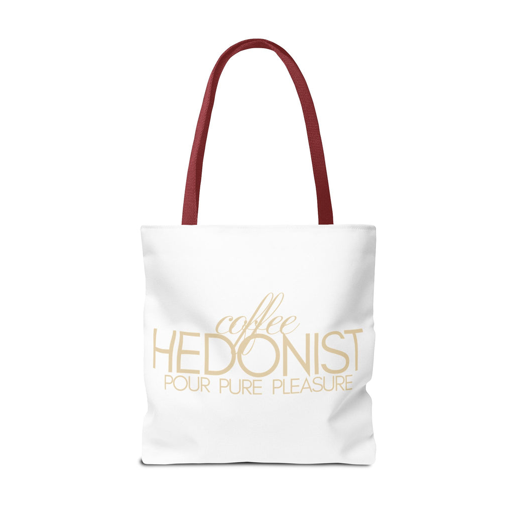 Coffee Hedonist Tote Bag – Funny Coffee Lover Canvas Tote, AOP