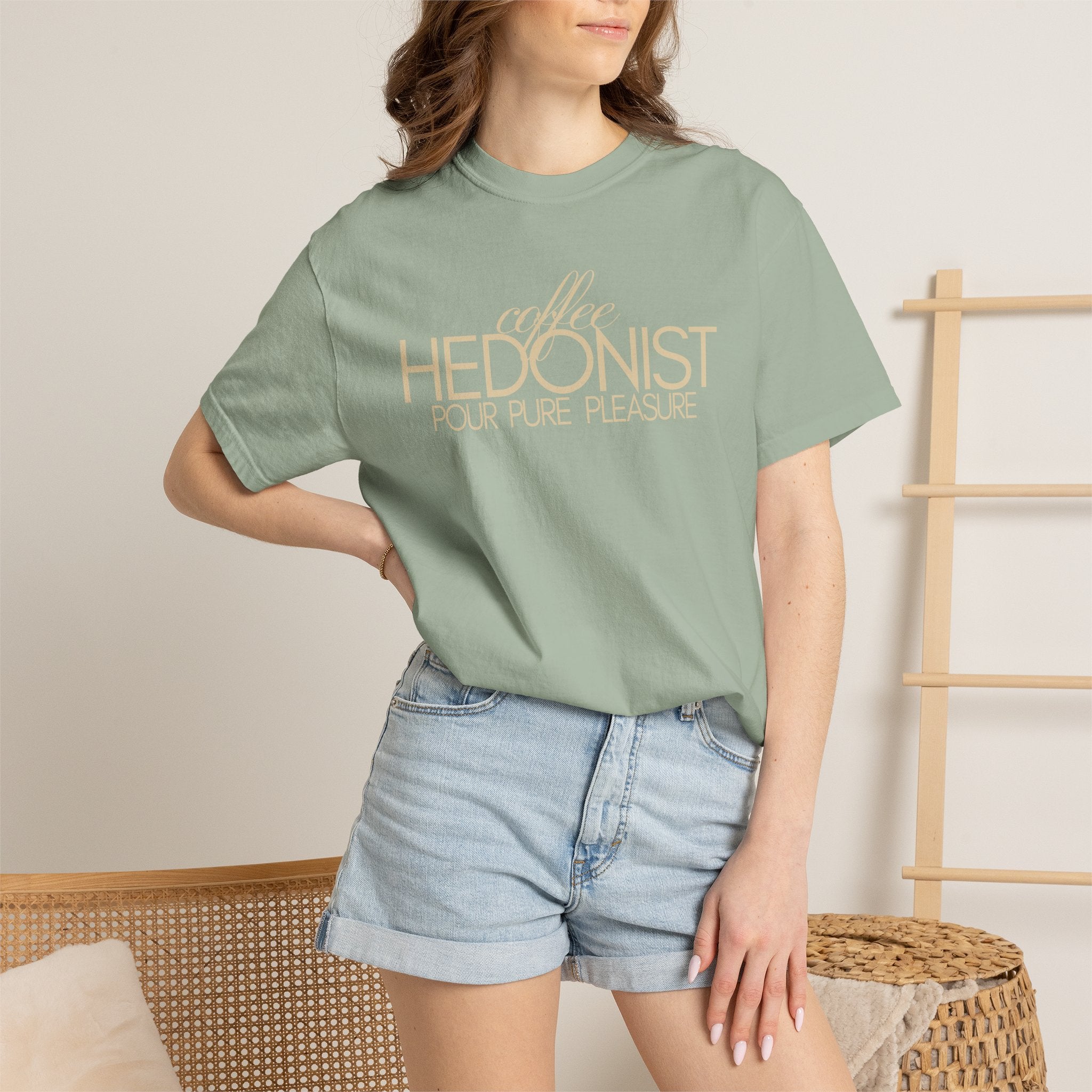 Coffee Hedonist T-Shirt — Retro Script Coffee Lover Tee