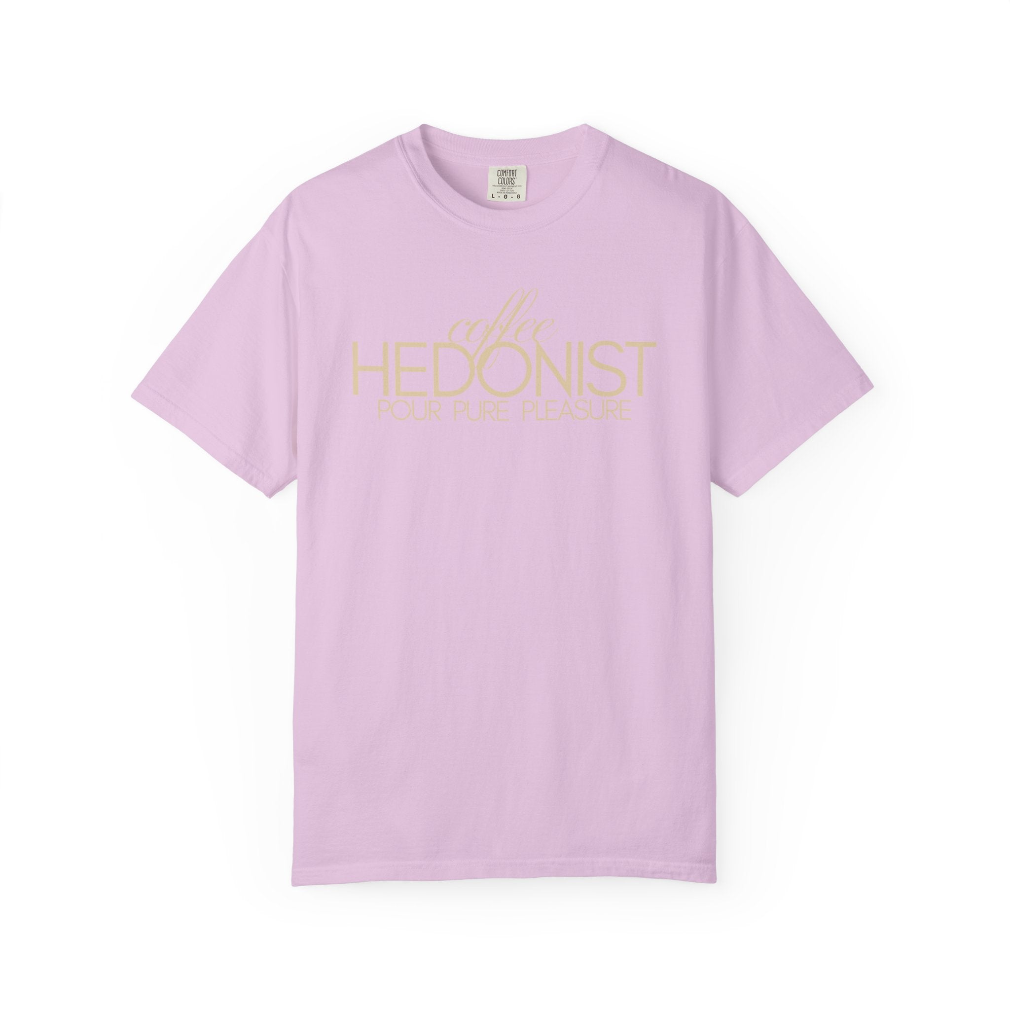 Coffee Hedonist T-Shirt — Retro Script Coffee Lover Tee