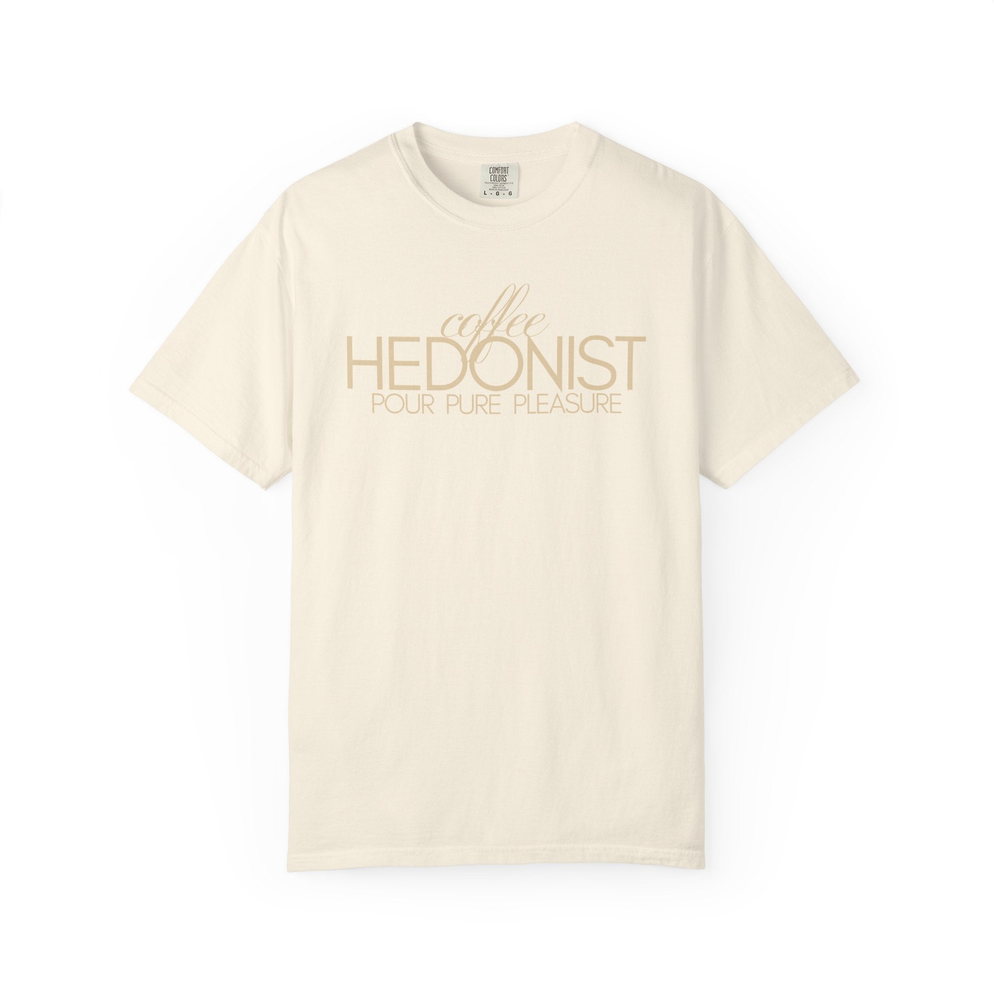 Coffee Hedonist T-Shirt — Retro Script Coffee Lover Tee