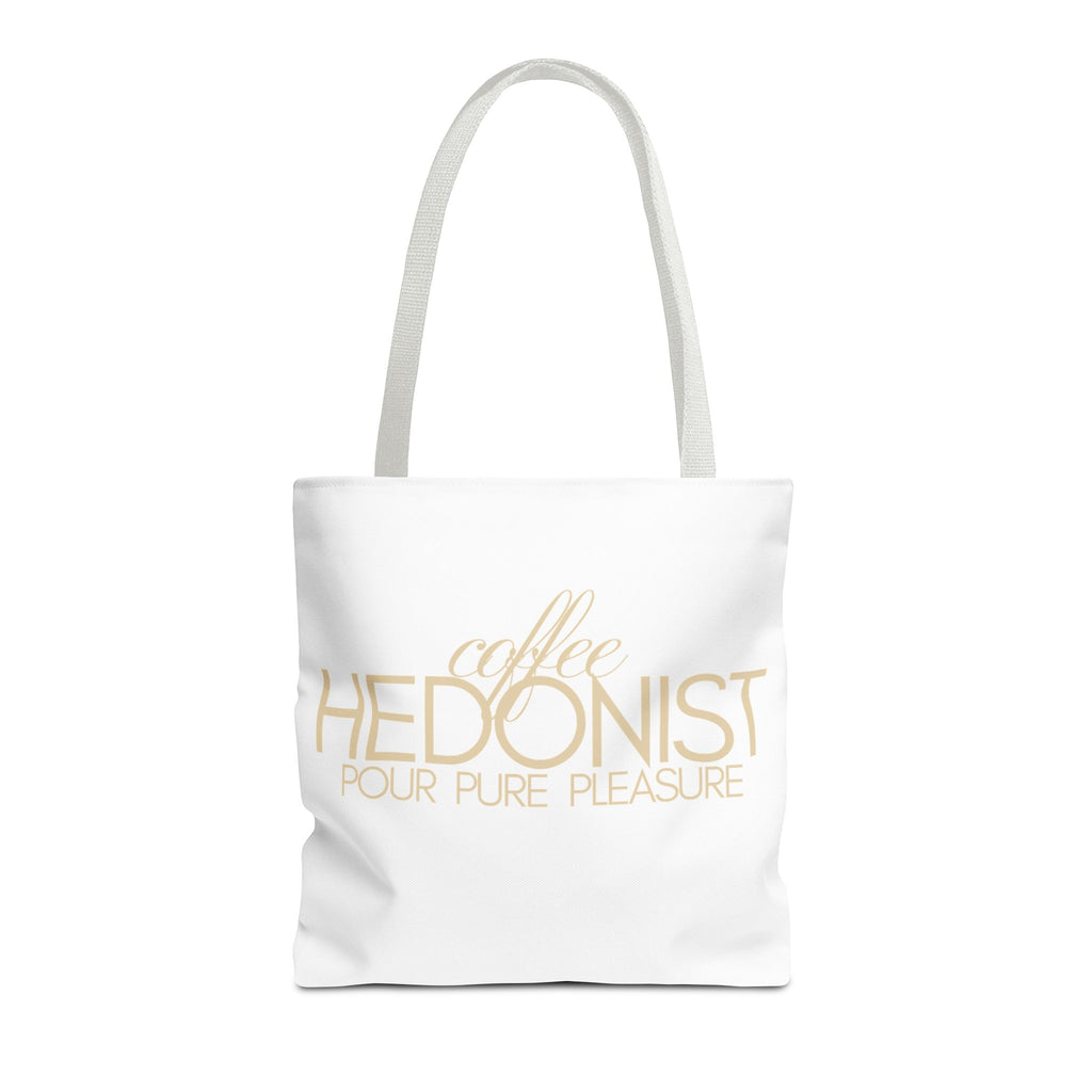 Coffee Hedonist Tote Bag – Funny Coffee Lover Canvas Tote, AOP
