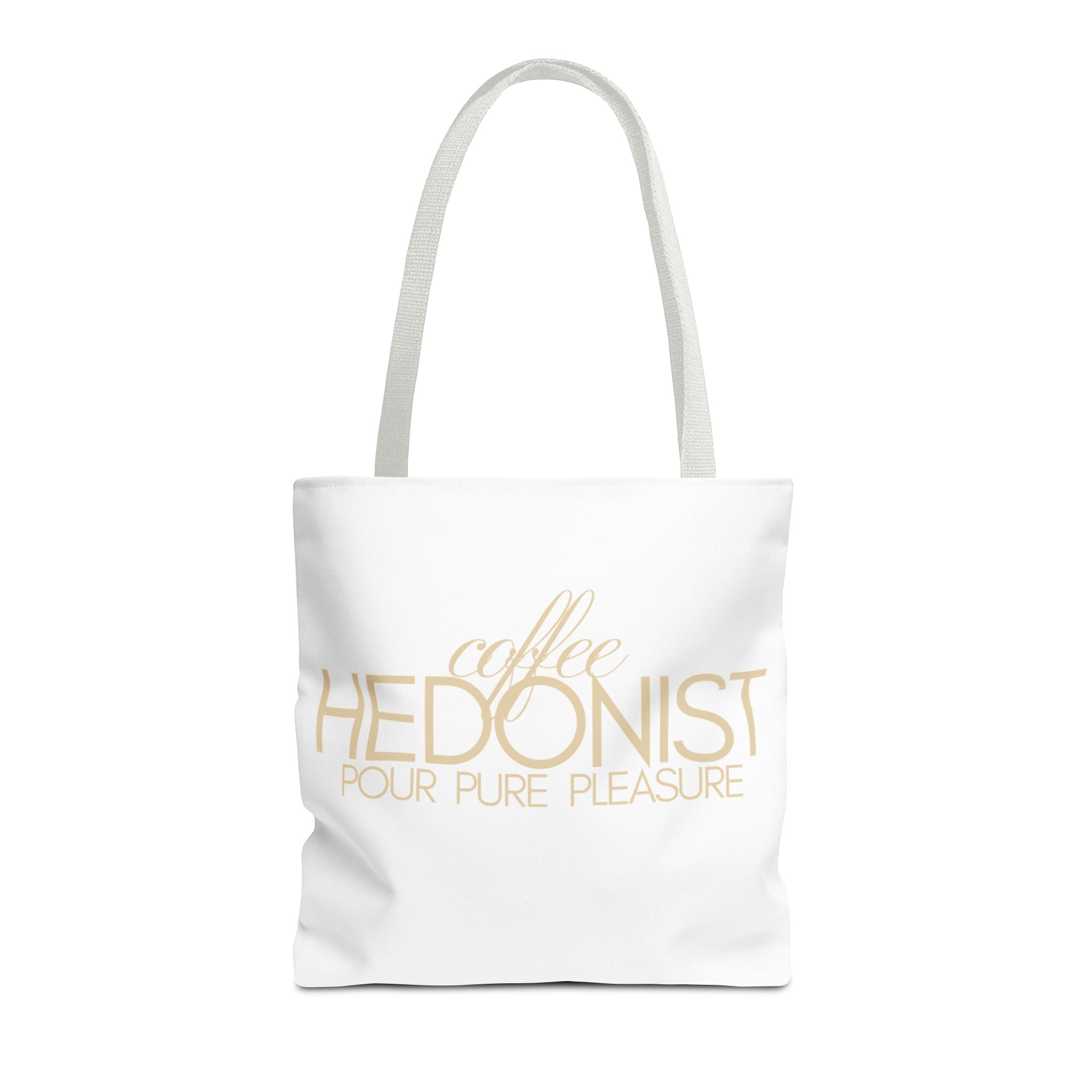 Coffee Hedonist Tote Bag – Funny Coffee Lover Canvas Tote, AOP