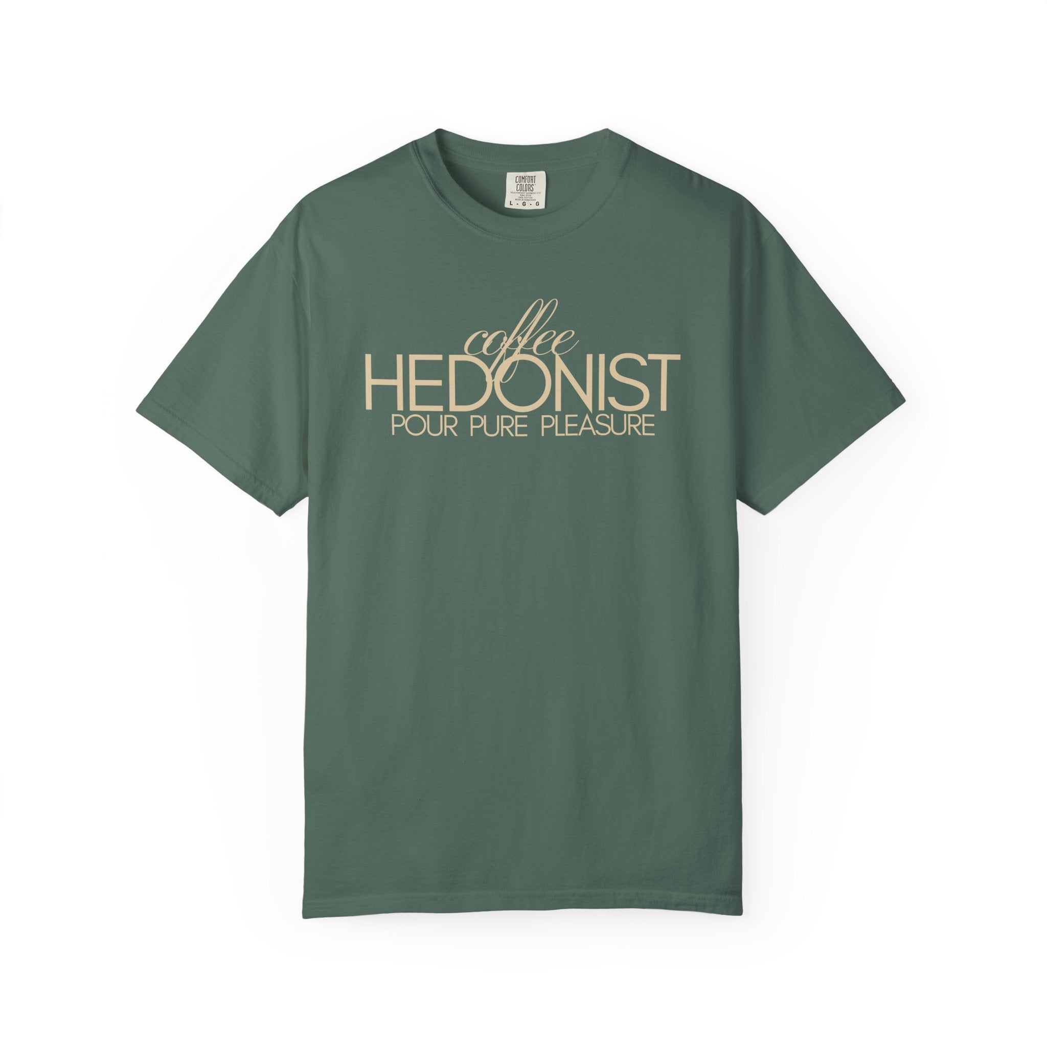Coffee Hedonist T-Shirt — Retro Script Coffee Lover Tee