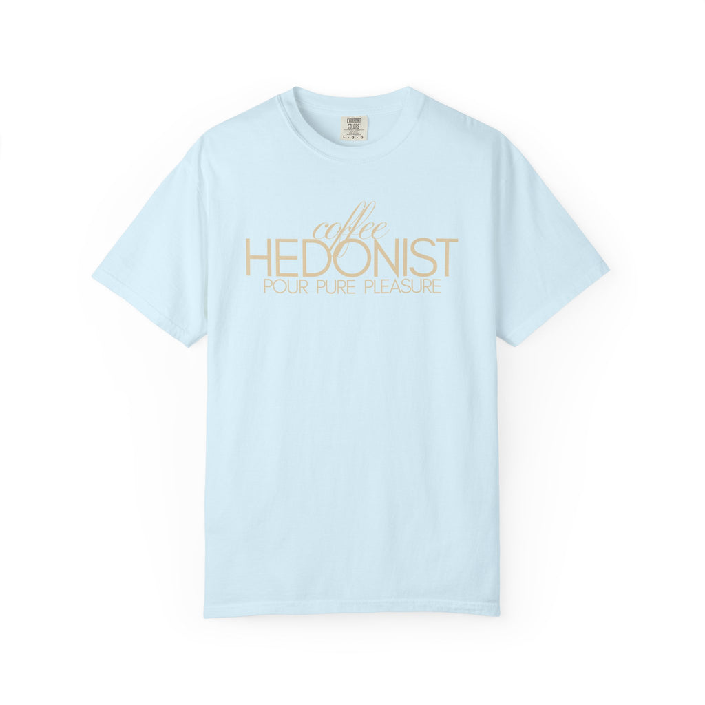 Coffee Hedonist T-Shirt — Retro Script Coffee Lover Tee