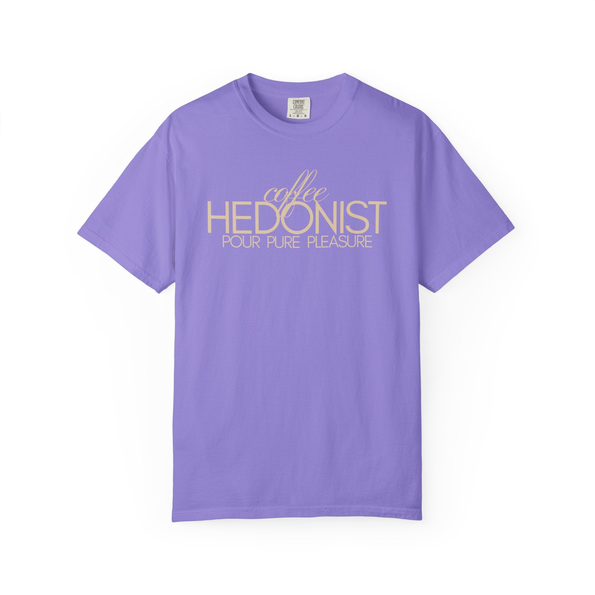 Coffee Hedonist T-Shirt — Retro Script Coffee Lover Tee