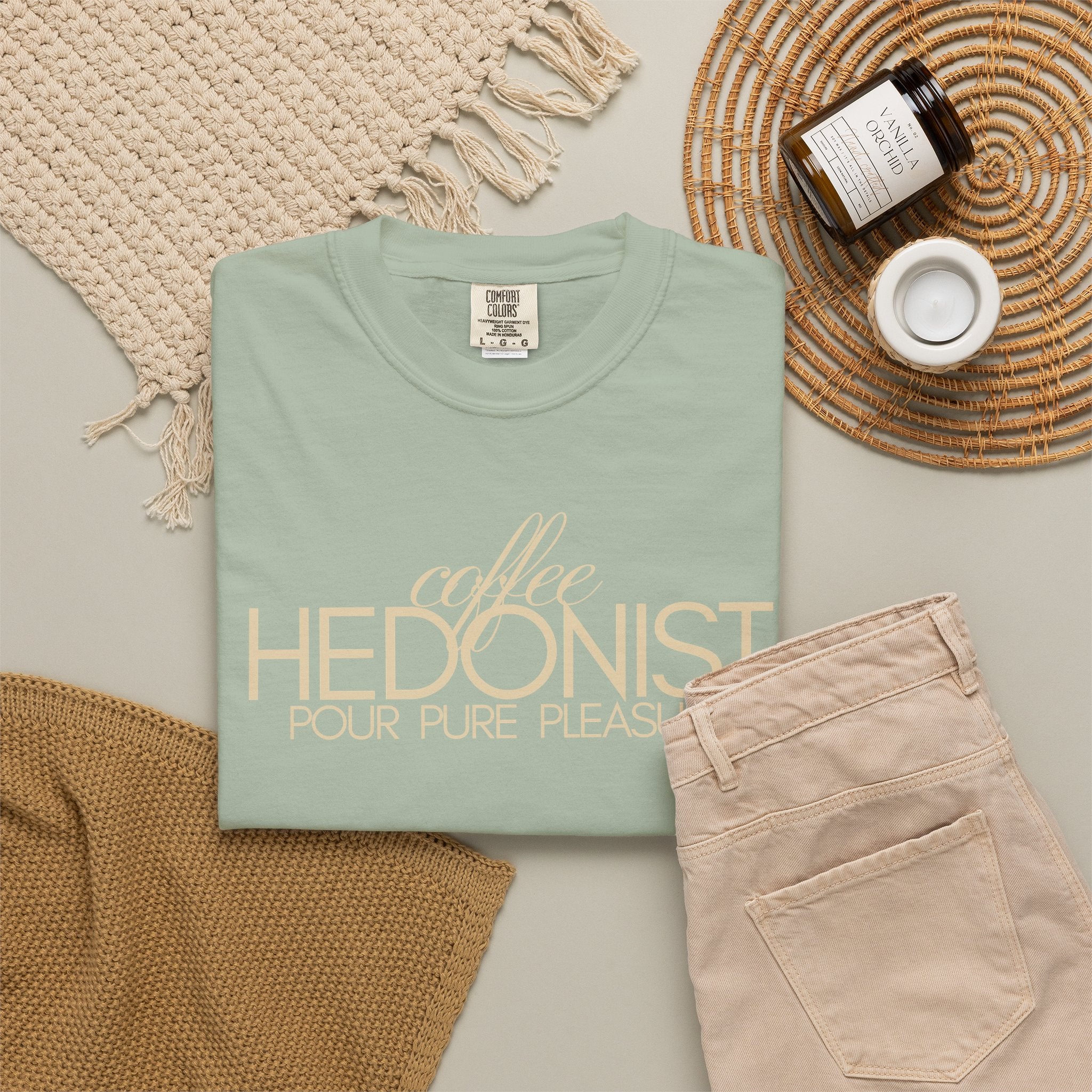 Coffee Hedonist T-Shirt — Retro Script Coffee Lover Tee