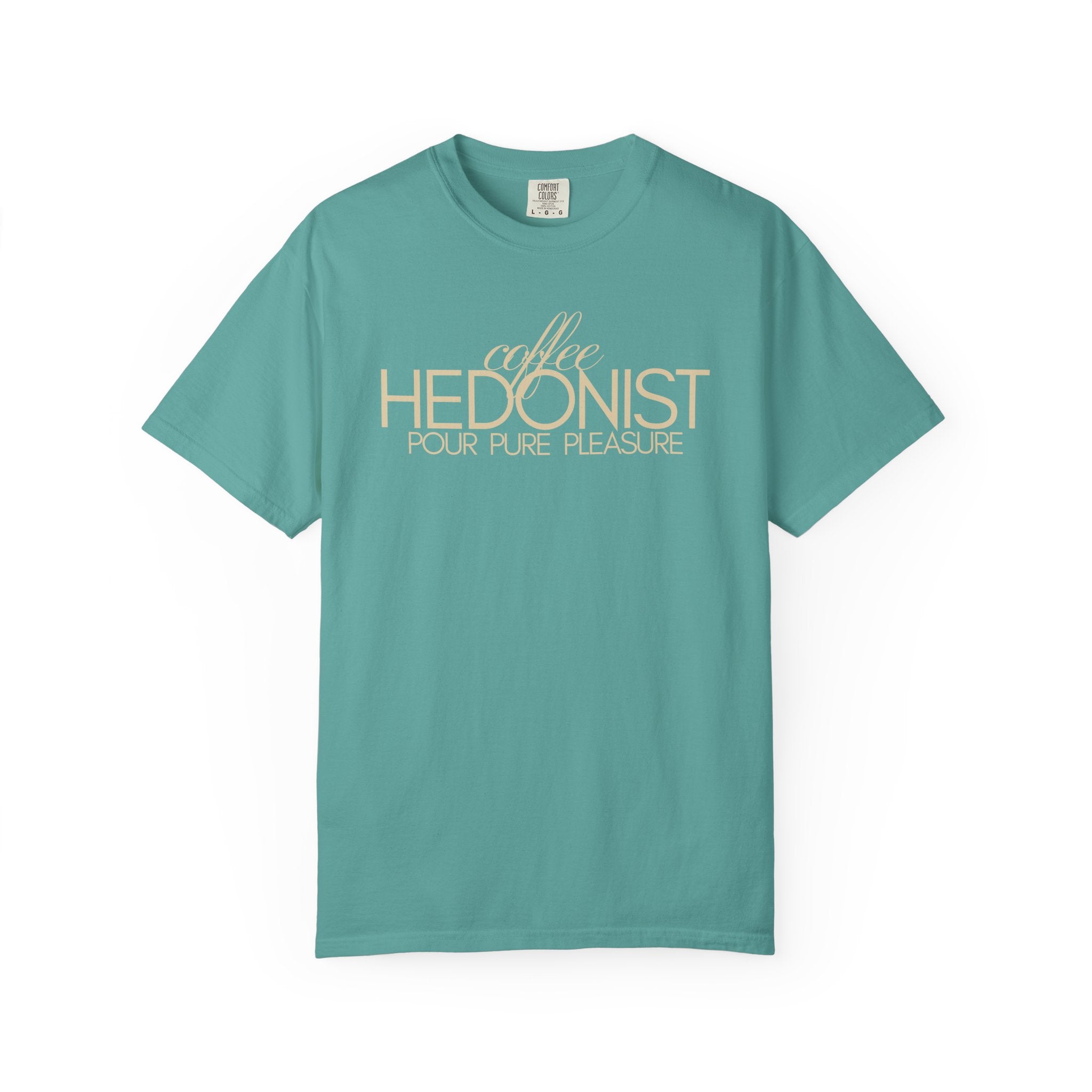 Coffee Hedonist T-Shirt — Retro Script Coffee Lover Tee