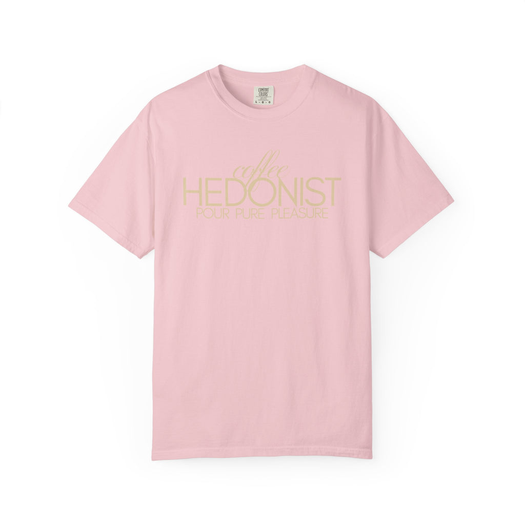 Coffee Hedonist T-Shirt — Retro Script Coffee Lover Tee