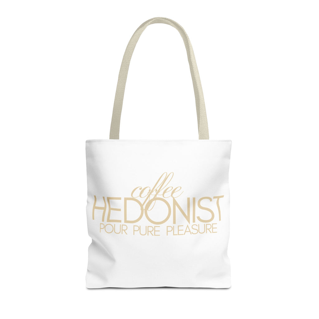 Coffee Hedonist Tote Bag – Funny Coffee Lover Canvas Tote, AOP