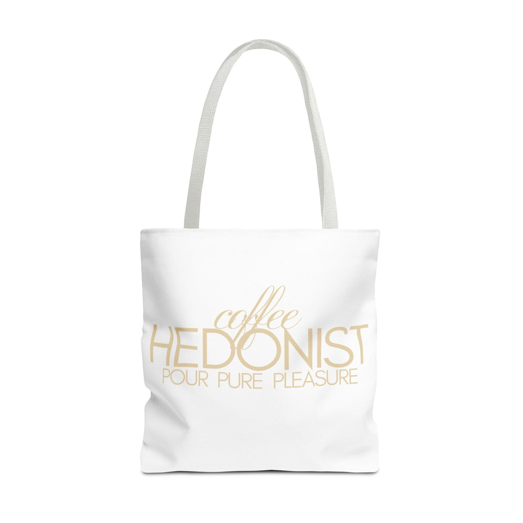 Coffee Hedonist Tote Bag – Funny Coffee Lover Canvas Tote, AOP