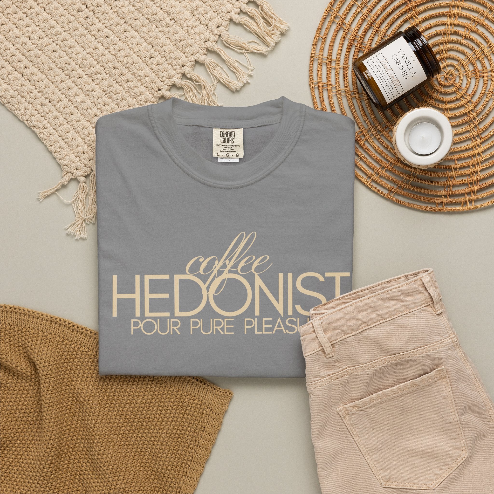 Coffee Hedonist T-Shirt — Retro Script Coffee Lover Tee