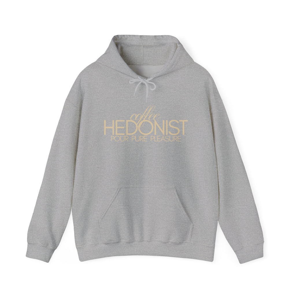 Coffee Hedonist Hoodie — Cozy Coffee Lover Graphic Sweatshirt