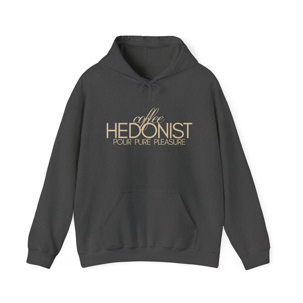 Coffee Hedonist Hoodie — Cozy Coffee Lover Graphic Sweatshirt