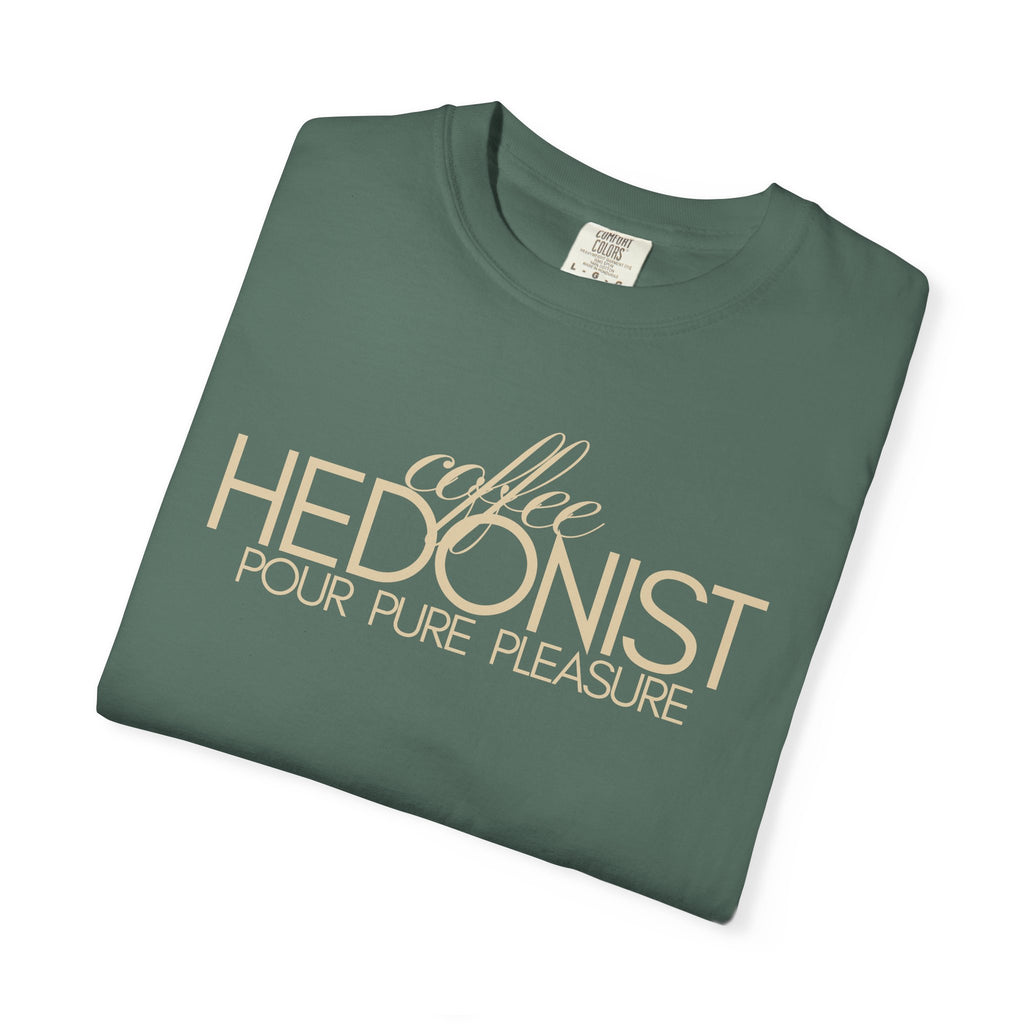 Coffee Hedonist T-Shirt — Retro Script Coffee Lover Tee