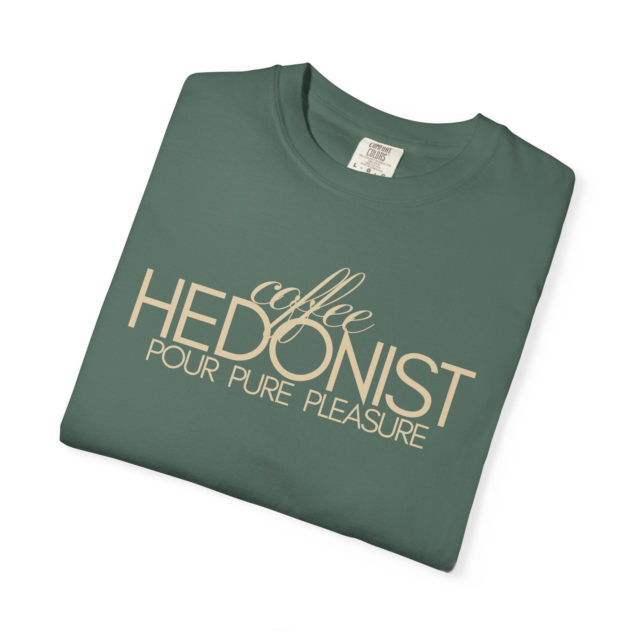 Coffee Hedonist T-Shirt — Retro Script Coffee Lover Tee