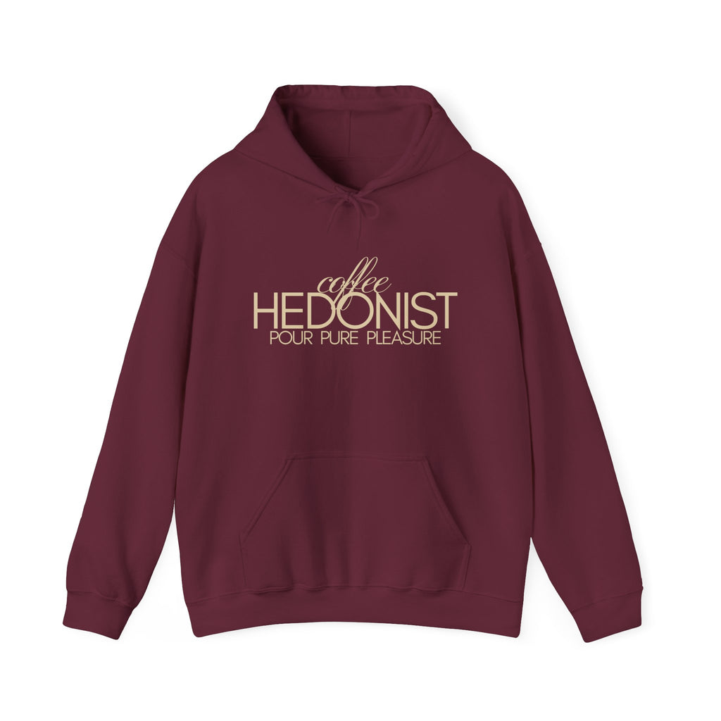 Coffee Hedonist Hoodie — Cozy Coffee Lover Graphic Sweatshirt
