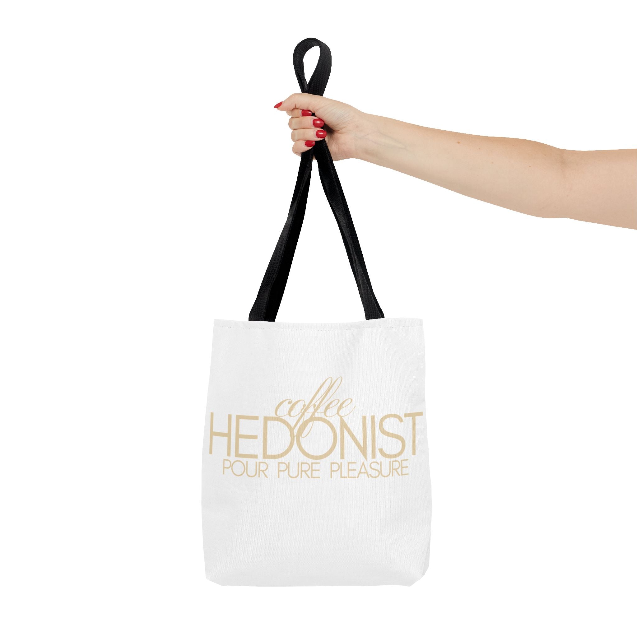 Coffee Hedonist Tote Bag – Funny Coffee Lover Canvas Tote, AOP