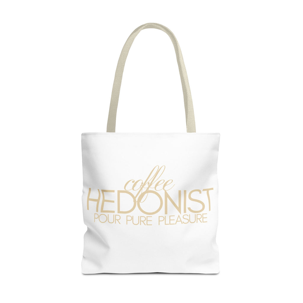 Coffee Hedonist Tote Bag – Funny Coffee Lover Canvas Tote, AOP