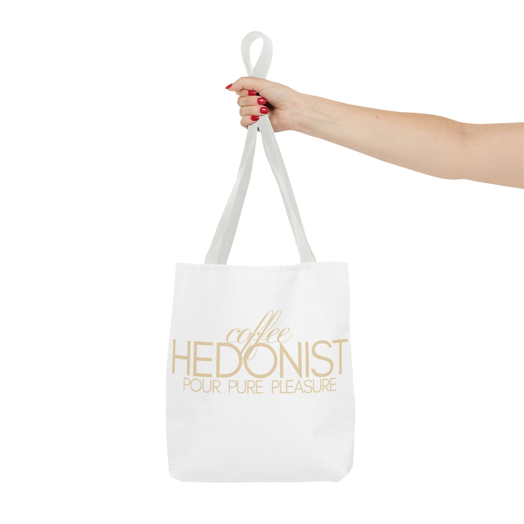 Coffee Hedonist Tote Bag – Funny Coffee Lover Canvas Tote, AOP