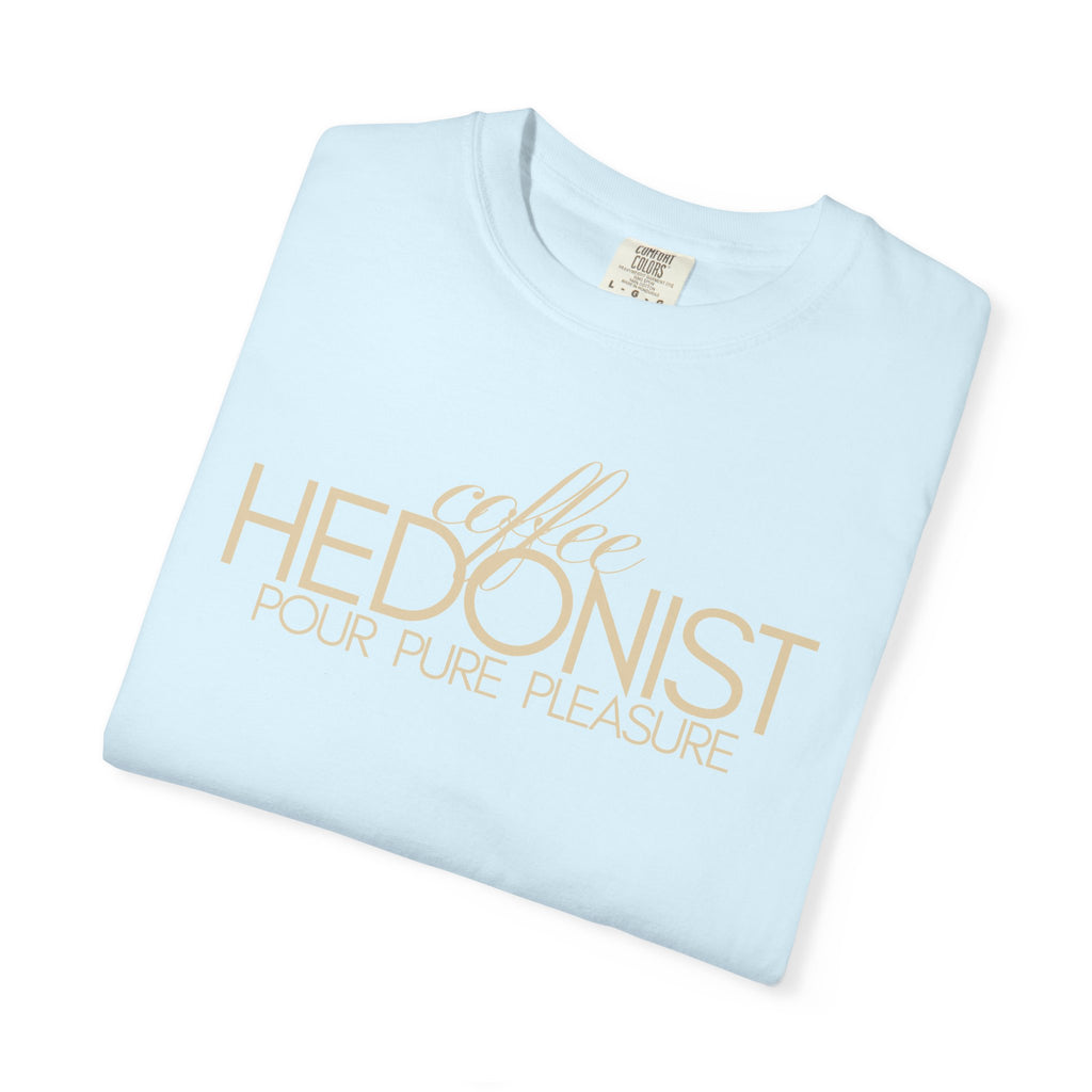 Coffee Hedonist T-Shirt — Retro Script Coffee Lover Tee