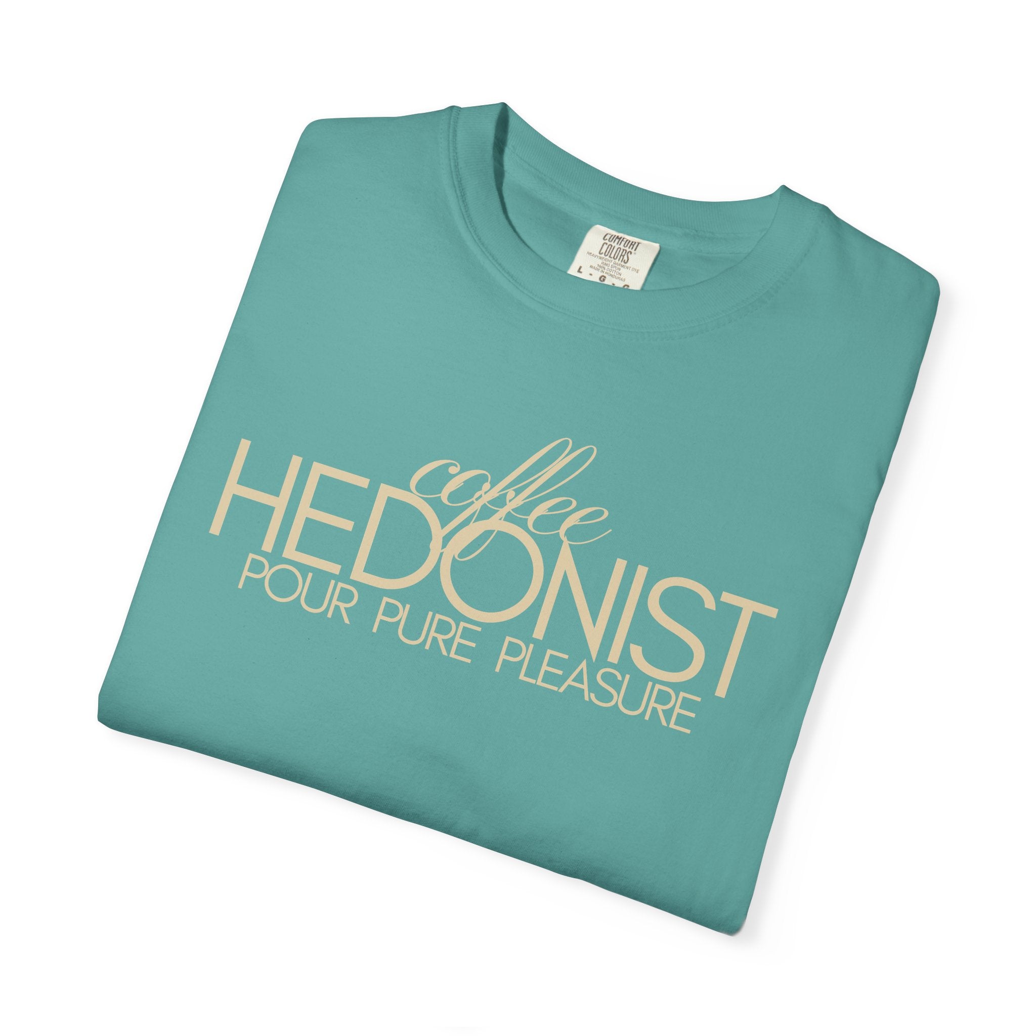 Coffee Hedonist T-Shirt — Retro Script Coffee Lover Tee