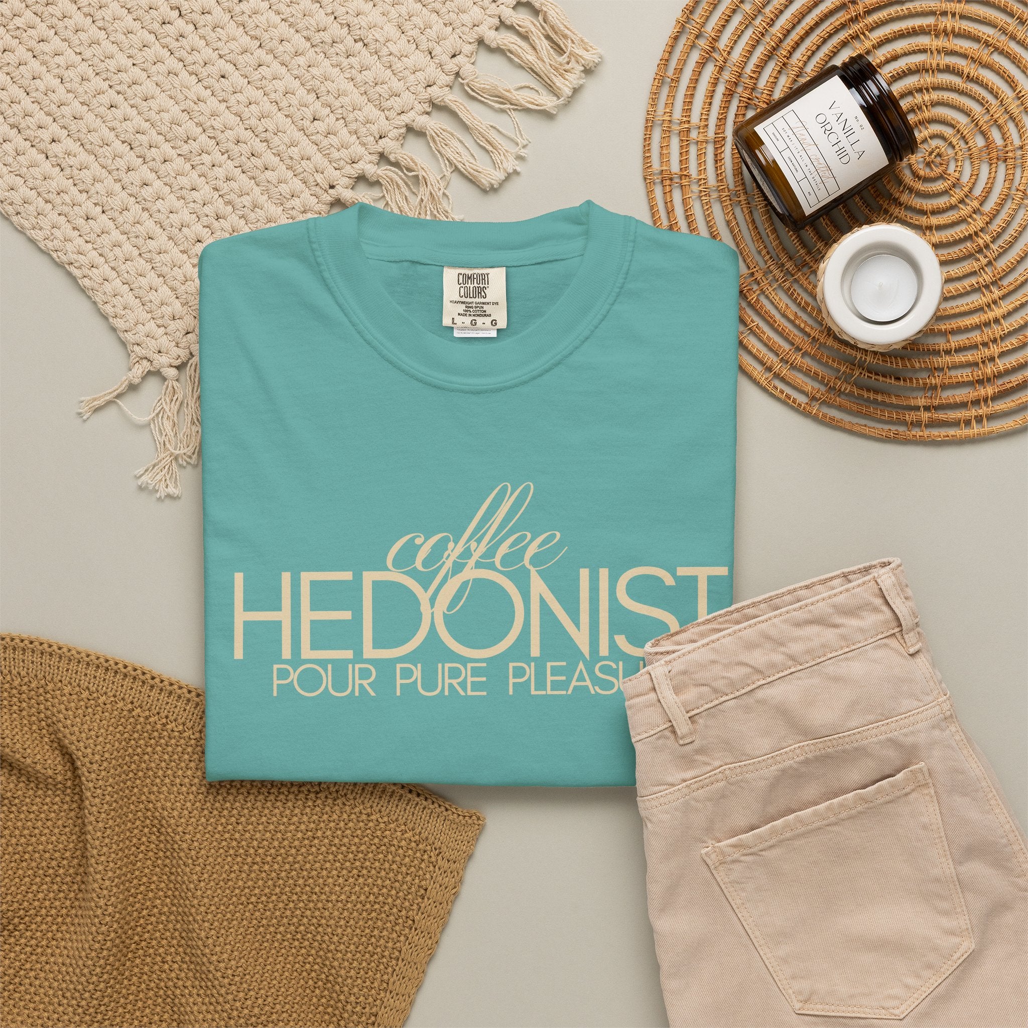 Coffee Hedonist T-Shirt — Retro Script Coffee Lover Tee