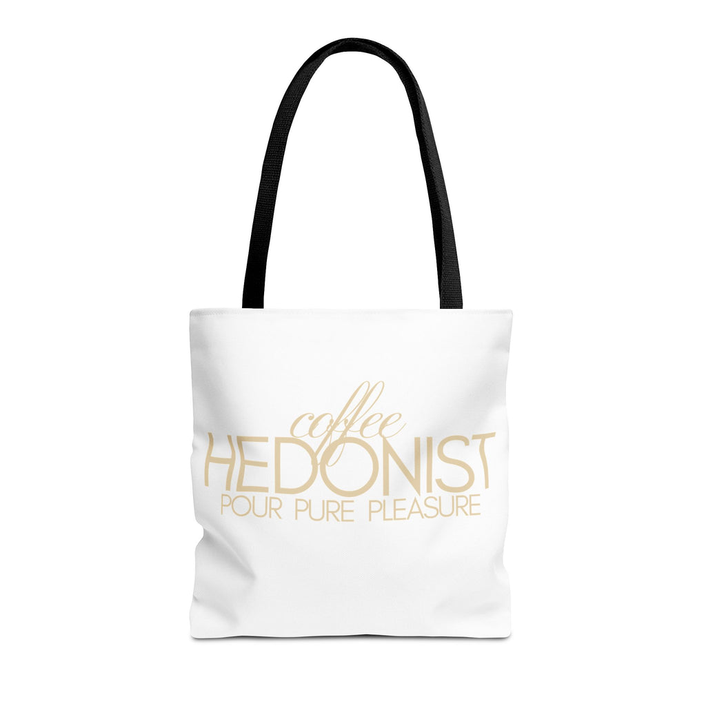 Coffee Hedonist Tote Bag – Funny Coffee Lover Canvas Tote, AOP