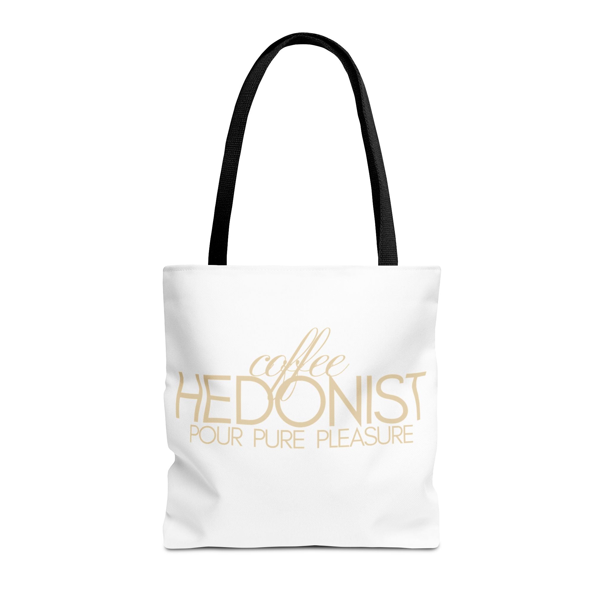 Coffee Hedonist Tote Bag – Funny Coffee Lover Canvas Tote, AOP