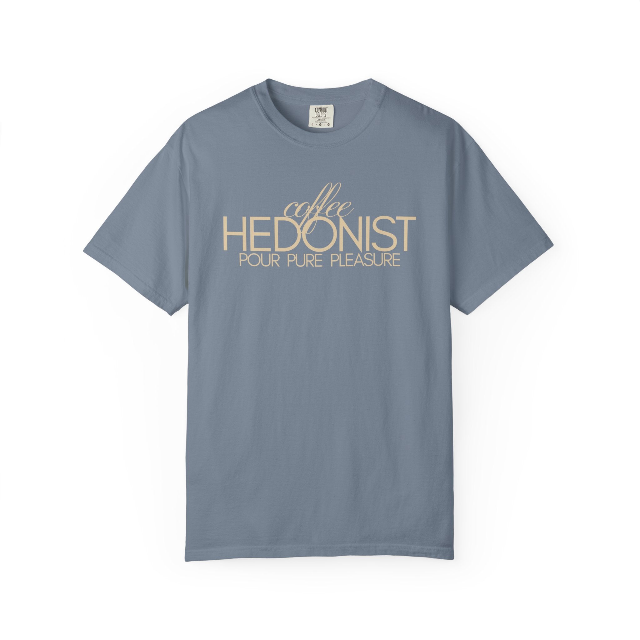 Coffee Hedonist T-Shirt — Retro Script Coffee Lover Tee