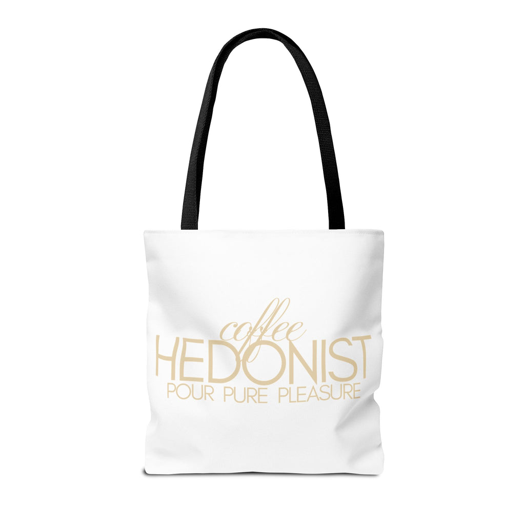 Coffee Hedonist Tote Bag – Funny Coffee Lover Canvas Tote, AOP