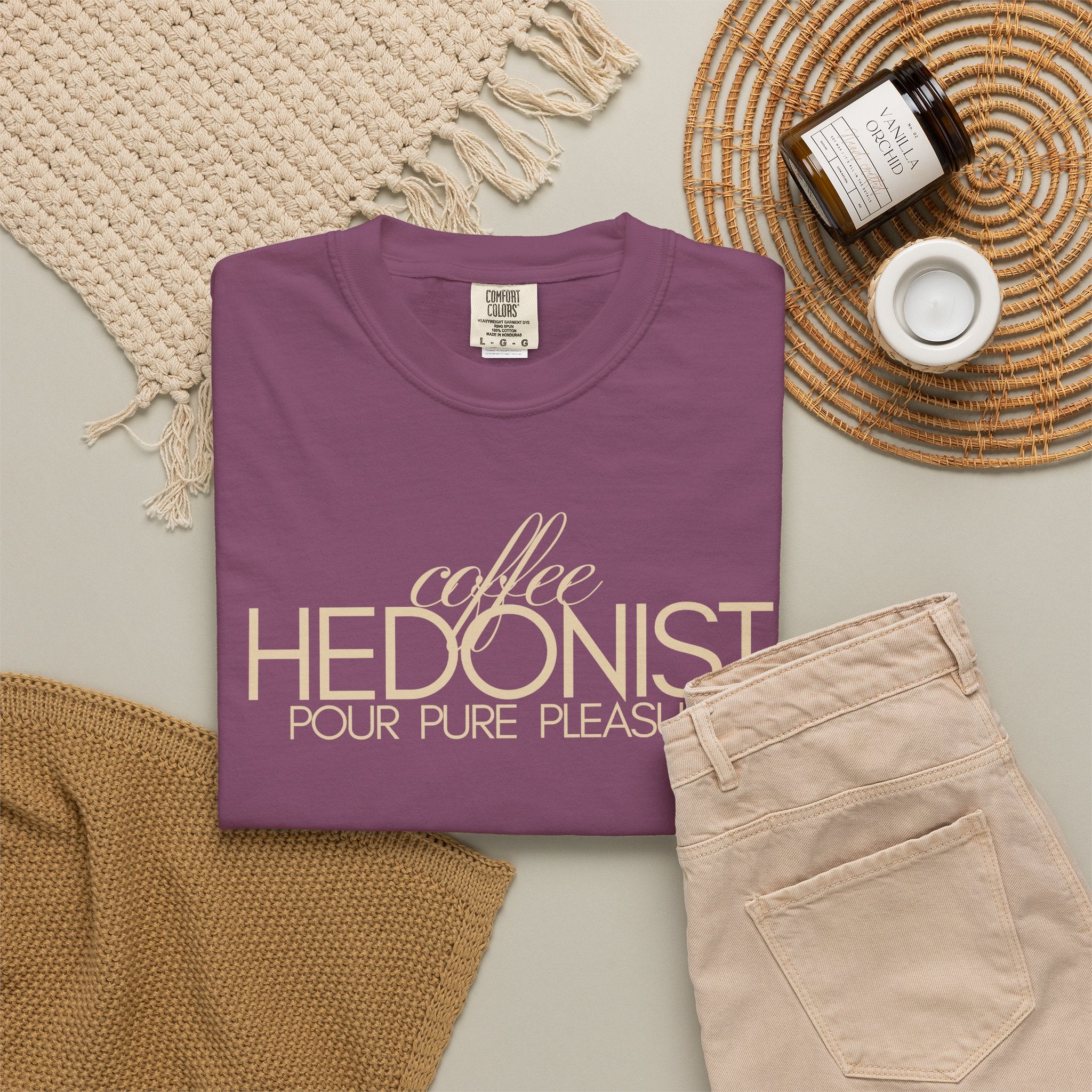 Coffee Hedonist T-Shirt — Retro Script Coffee Lover Tee